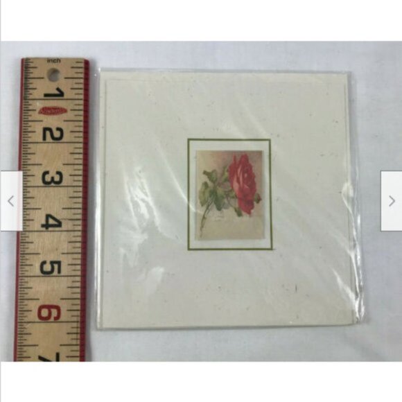 Rose Fragrance Sachet Greeting Card Jardin D'Autray Blank Unused Notecard - Picture 2 of 3